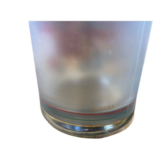 6 Vintage Culver frosted lowball Christmas glasses/cups. Teddy Bear. Gifts. - Picture 4 of 4